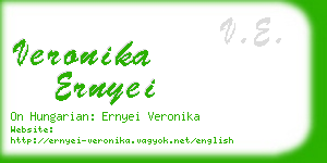 veronika ernyei business card